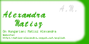 alexandra matisz business card